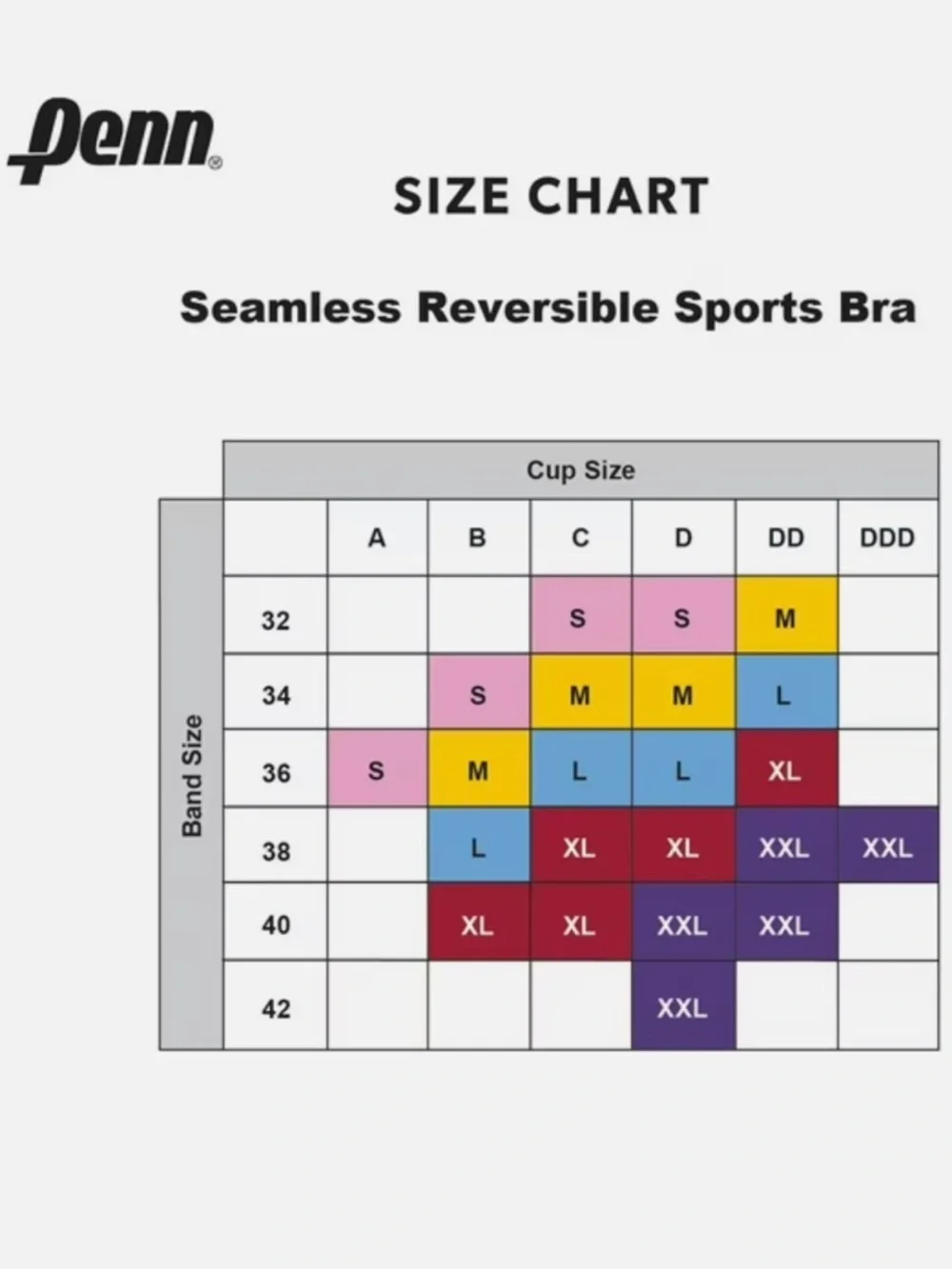 Penn Seamless Reversible Black and Gray Ribbed‎ Sports Bralette, Size M